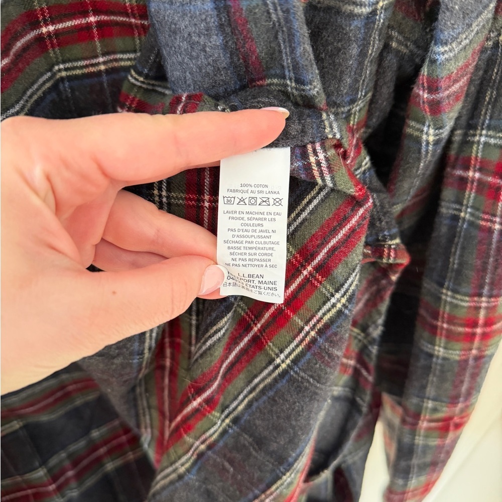 L.L. Bean Men's Plaid Cotton Shirt Button Down Long Sleeve - Picture 6 of 6